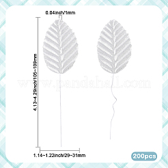 Искусственный лист из шелковой ткани ручной работы&nbsp;AJEW-WH20070-073D