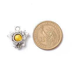 Антикварная посеребренные легкосплавные синтетические бирюзовые подвески&nbsp;PALLOY-JF01874-01