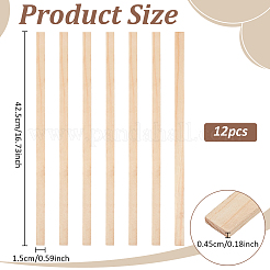 12 шт. деревянные палочки для поделок&nbsp;AJEW-BC0010-05B