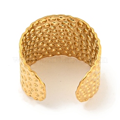 Ионное покрытие (ip) 304 нержавеющая сталь текстурированное открытое манжетное кольцо&nbsp;RJEW-A043-10G