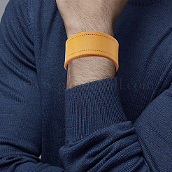 Браслеты из телячьей кожи с плоскими краями&nbsp;BJEW-WH20007-09A