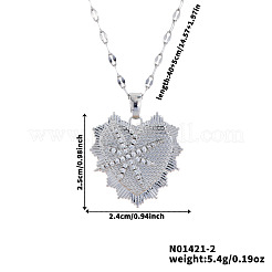 Ожерелья с подвеской в виде сердца из латунного микропаве из прозрачного кубического циркония в форме морской звезды для особых случаев&nbsp;QB0695-2