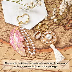 Латунные брелоки с карабином&nbsp;KK-TA0007-82G