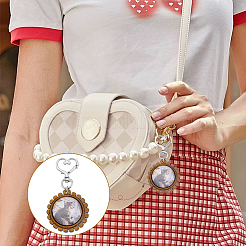 Наборы для ключей из плоского круглого купола из дерева своими руками&nbsp;DIY-GA0007-43