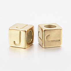 Европейские бусины с большими отверстиями из нержавеющей стали 304&nbsp;X-STAS-H428-01G-J