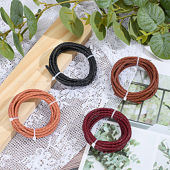 8 ярд двухцветного плетеного кожаного шнура&nbsp;WL-CL0001-12