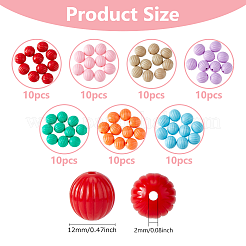 70шт 7 цвета акриловые бусины FIND-DC0006-33