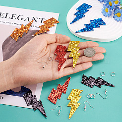 Наборы для изготовления висячих сережек из искусственной кожи с молнией своими руками&nbsp;DIY-TA0010-70B