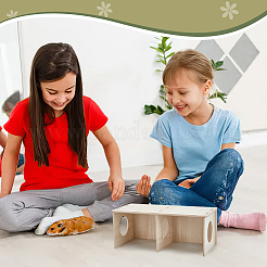 Деревянный домик для укрытия хомяков&nbsp;AJEW-WH0270-086B