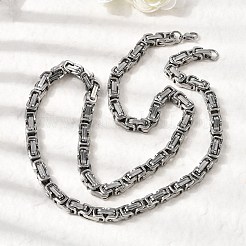 Не тускнеющие ожерелья из византийской цепи из нержавеющей стали 201&nbsp;NJEW-V0292-07