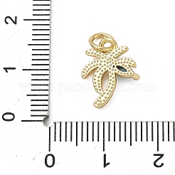 Подвески в виде кокосовой пальмы с латунным паве из светло-голубых кубических цирконий&nbsp;KK-A273-32G