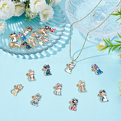 20шт 10 цвета сплава эмалевые подвески&nbsp;ENAM-ME0001-22