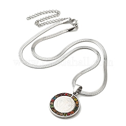 Красочные ожерелья с подвесками в виде святого бенедикта со стразами&nbsp;LS-NJEW-G123-01P