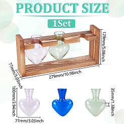 Стеклянная ваза в форме сердца&nbsp;AJEW-WH0777-010