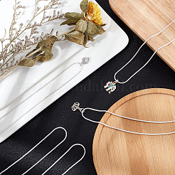 Латунь круглый змея цепи ожерелье материалы&nbsp;NJEW-PH0001-19