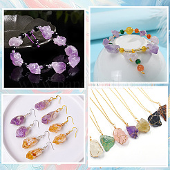 1 нить гальванизированных бусин из натурального кварца&nbsp;G-PA0001-18E