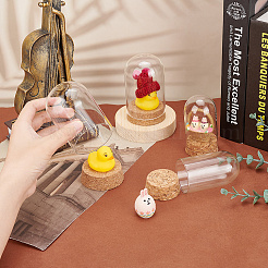 4 комплект из 2 стеклянных прозрачных стеклянных колпаков-витрин&nbsp;AJEW-NB0005-26