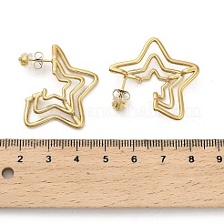 Серьги-гвоздики из нержавеющей стали 304 для женщин&nbsp;EJEW-V003-02G-02