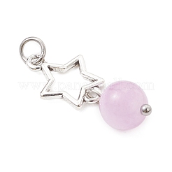 Окрашенный натуральный селенит с подвесками из сплава&nbsp;PALLOY-JF04734