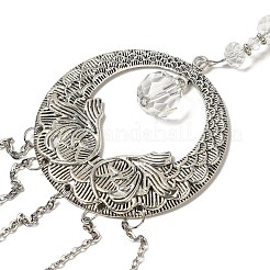 Кольцо железный полый большой кулон украшения&nbsp;LS-DJEW-PW0007-06