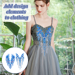 2 шт. 2 стиля цветочный узор полиэстер кружево компьютерная вышивка орнамент аксессуары&nbsp;DIY-NB0014-56A