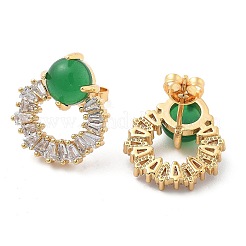 Серьги-гвоздики из циркония&nbsp;LS-EJEW-G415-02D-G