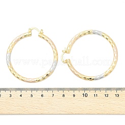 Двухцветные серьги-кольца из латуни&nbsp;LS-EJEW-B117-06E-M