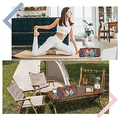 Искусственная кожа с ремешком для коврика для йоги из сплава&nbsp;AJEW-CL0001-99A-02