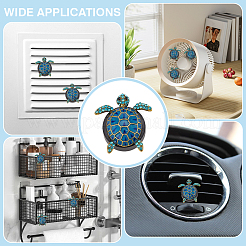 4 пакетик морская черепаха сплав горный хрусталь автомобильные зажимы для воздуховодов&nbsp;AJEW-ME0001-14