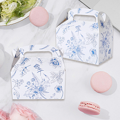 12 шт. складные бумажные подарочные коробки для конфет с вырубной ручкой&nbsp;CON-WH20001-18B