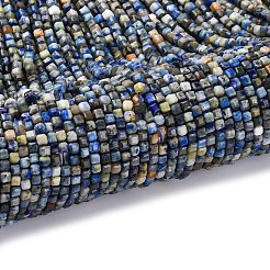 Нитки бусины из натурального ляписа-лазури&nbsp;LS-G-RM2025-C07-B