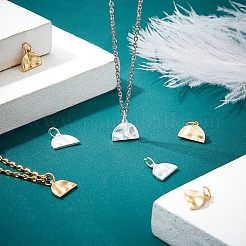 8 шт. 2-х цветные кованые полукруглые подвески из латуни&nbsp;KK-FH0002-55