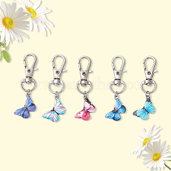 20 шт. подвеска в виде бабочки из сплава эмали&nbsp;HJEW-CP0001-24