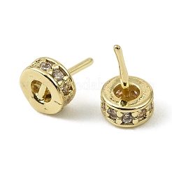 Латунные микропейв прозрачные кубические циркониевые шпильки&nbsp;LS-KK-C107-12G