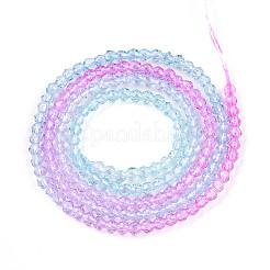 Прозрачный градиент цвета стеклянные бусины пряди&nbsp;GLAA-H021-01A-21