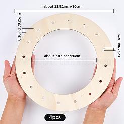 4 шт. необработанные деревянные рамки для венков&nbsp;TOOL-SP0001-07A