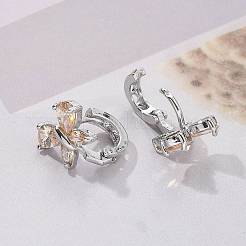 Латунные серьги обруча&nbsp;EJEW-R016-10P-01