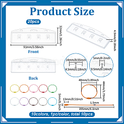 10 шт. 10 цвета&nbsp;AJEW-FG0005-30