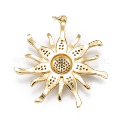 Латунные микропаве прозрачные подвески с фианитом&nbsp;X-ZIRC-P086-31G