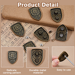 10 шт. декоративные заклепки из сплава&nbsp;BUTT-FH0001-028AB