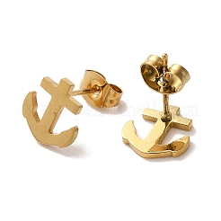 Серьги-гвоздики из нержавеющей стали 304 с вакуумным покрытием PVD&nbsp;EJEW-Z040-26G