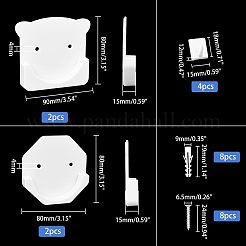 8шт. вешалка для АБС-пластика HJEW-OC0001-04