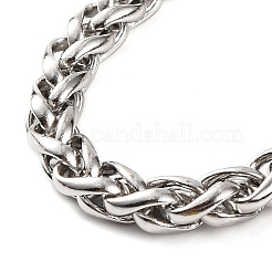 Ожерелья из нержавеющей стали 304 из пшеничной цепи для женщин&nbsp;LS-NJEW-G140-14GP