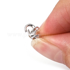 Стерлингового серебра застежкой омар коготь&nbsp;X-STER-I010-9mm