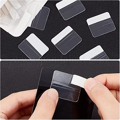 Прозрачные пластиковые самоклеющиеся язычки для подвешивания&nbsp;LS-CDIS-WH0008-02