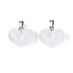 Массивные подвески в форме сердца из натуральных и синтетических камней&nbsp;G-T143-19M
