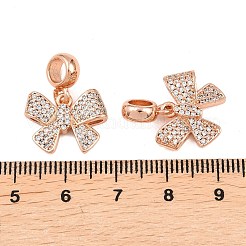 Латунь микропейв кубический цирконий европейские подвески с подвесками&nbsp;ZIRC-E163-15RG