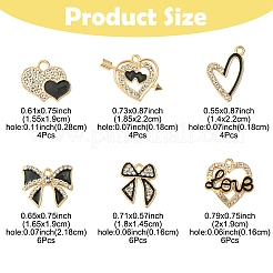 28шт 6 стиля подвески из сплава с эмалью&nbsp;FIND-FS0003-22