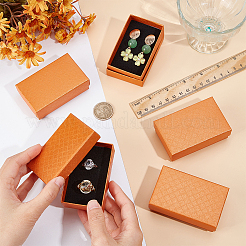 Картонная шкатулка для хранения ювелирных изделий с ромбовидным принтом&nbsp;LS-CON-WH0084-79