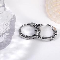 Серьги-кольца из нержавеющей стали 316 с шипами для мужчин и женщин&nbsp;EJEW-SZ0001-96